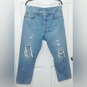 Vintage Made In USA Levi’s 501 straight leg Jeans Size W 32xL 26